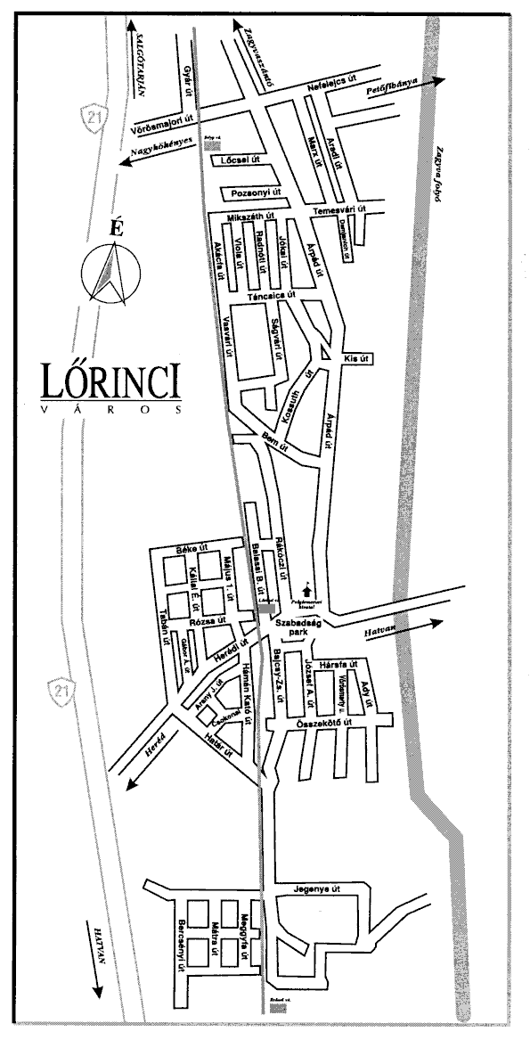 Lõrinci térképe
